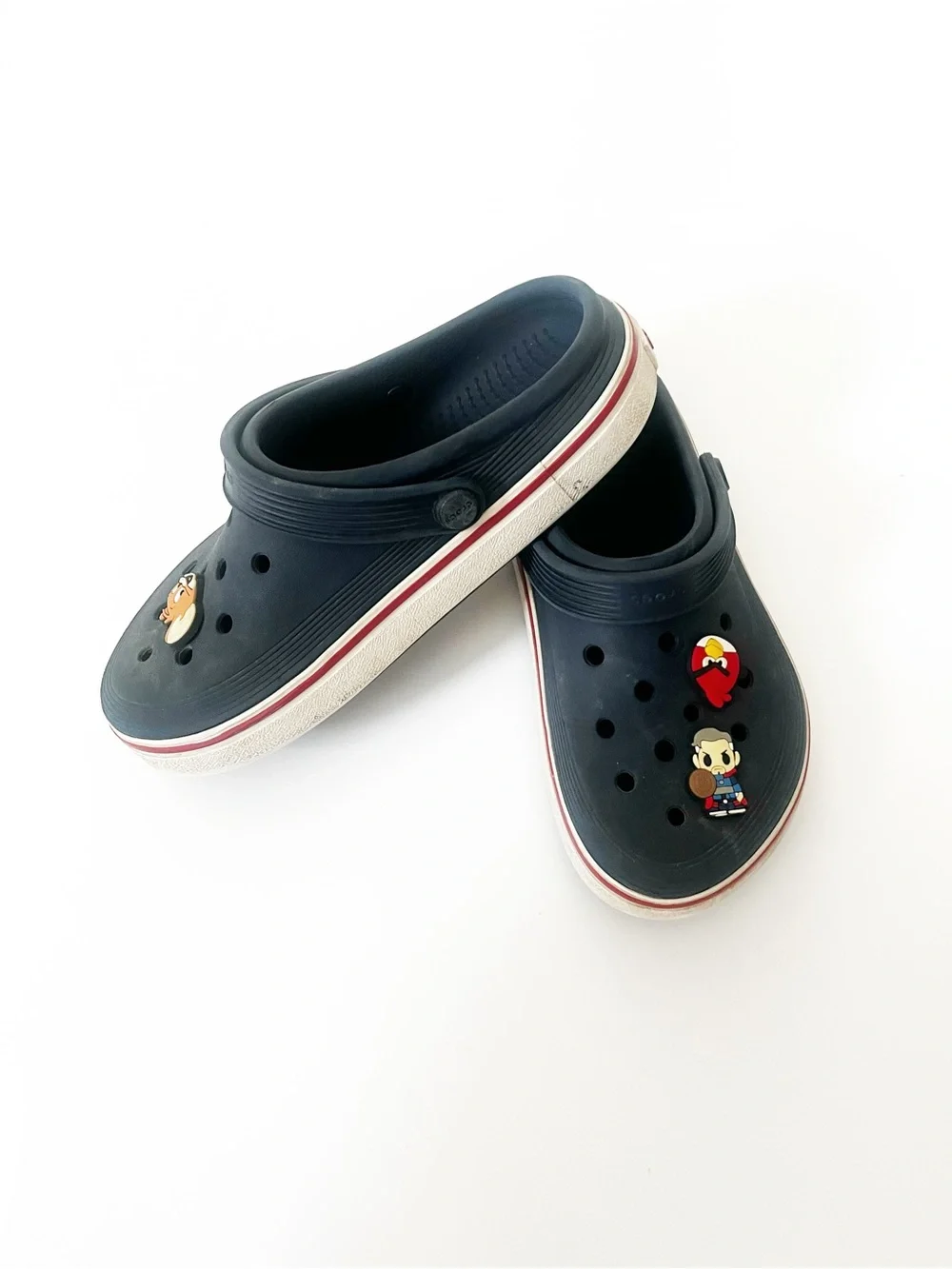 Navy Crocs with Jibbitz - Kids Size 3
